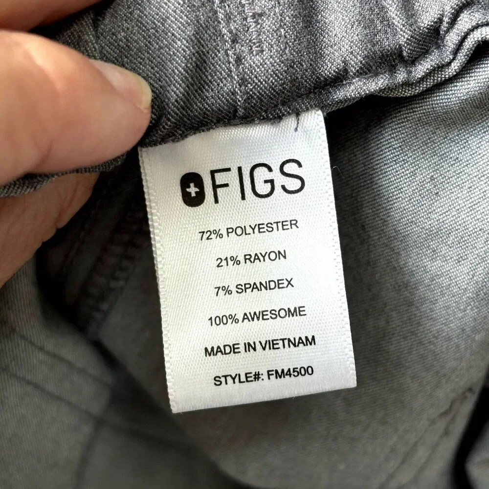 FIGS Technical Collection Mens Large Pisco Basic Scrub Pant Graphite Gray FM4500